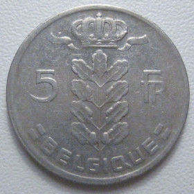 Бельгія Бельгия ^/--/^ Бельгія 5 франків 1965 року Belgique 42845 ^_^^^ Бельгия 5 франков 1965 года Belgique 42845 - фото фото фото