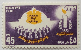 Єгипет Египет ^/--/^ Египет 1981 Консультативный совет, MNH ^_^^^ Єгипет 1981 Консультативна рада, MNH - фото фото фото