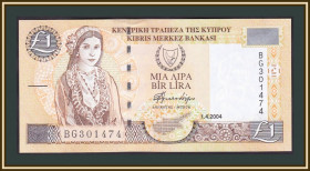 Інші країни Другие страны ^/--/^ Кипр 1 фунт 2004 P-60  (60 /--/ d) UNC ^_^^^ Кипр 1 фунт 2004 P-60 (60 /--/ d) UNC - фото фото фото