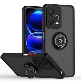 Чохли, бампера Чехлы, бампера ^/--/^ Чохол Fiji Colorframe для Xiaomi Redmi Note 12 5 /--/ G Global матовий бампер з кільцем підставкою Black-R ^_^^^ Чехол Fiji Colorframe для Xiaomi Redmi Note 12 5 /--/ G Global матовый бампер с кольцом подставкой Black-R - фото фото фото