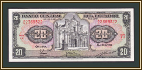 Еквадор Эквадор ^/--/^ Эквадор 20 сукре 1983 P-115  (115 /--/ b.17) UNC ^_^^^ Еквадор 20 сукре 1983 P-115 (115 /--/ b.17) UNC - фото фото фото