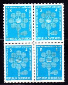 Європа Европа ^/--/^ ZM Австрия  1979 г   MNH - квартблок ^_^^^ ZM Австрія 1979 MNH - квартблок - фото фото фото