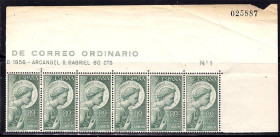 Іспанія Испания ^/--/^ EU  Испания 1956 г  MNH  - сцепка ^_^^^ EU Іспанія 1956 MNH - зчіпка - фото фото фото
