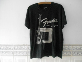 Футболки, майки Футболки, майки ^/--/^ Футболка &amp;quot;Fender&amp;quot;  (100% cotton, L) б/у ^_^^^ Футболка &amp;quot; Fender&amp;quot; (100% cotton, L) б/у - фото фото фото