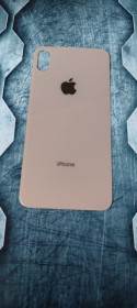 Корпуса на iPhone Корпуса на iPhone ^/--/^ Кришка задня iPhone XS Max Silver  (великий виріз під камеру) ^_^^^ Крышка задняя iPhone XS Max Silver (большой вырез под камеру) - фото фото фото