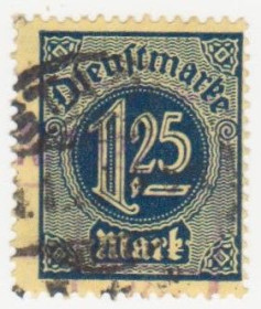 Веймарська республіка Веймарская республика ^/--/^ Германия 1920 г.№  31 гашеная ^_^^^ Німеччина 1920 р. No 31 гашена - фото фото фото