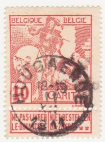 Бенілюкс Бенилюкс ^/--/^ Бельгия 1910  г. № 84 гашеная ^_^^^ Бельгія 1910 р. No 84 гашена - фото фото фото