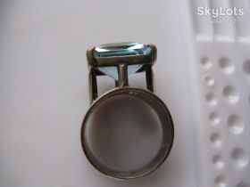 Кільця, Сережки Кольца, Серьги ^/--/^ Кольцо с топазом (SWISS) квадрат 13*13, серебро 925 проба. ^_^^^ Кільце з топазом (SWISS) квадрат 13*13, срібло 925 проба. - фото фото фото