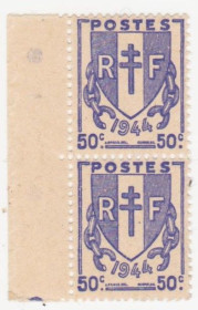 Франція Франция ^/--/^ Франция  1945  г. № 669 ** пара ^_^^^ Франція 1945 р. No 669 ** пара - фото фото фото