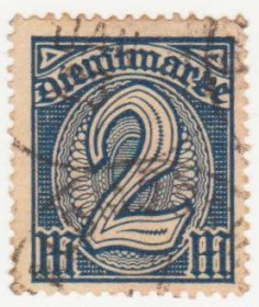 Веймарська республіка Веймарская республика ^/--/^ Германия 1920 г.№  32 гашеная ^_^^^ Німеччина 1920 р. No 32 гашена - фото фото фото
