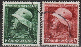 Третій Рейх (-) Третий Рейх (-) ^/--/^ 1935 - Рейх - Пам&amp;apos;яті героїв Mi.569-70  _4.0  € ^_^^^ 1935 - Рейх - Памяти героев Mi.569-70 _4.0 € - фото фото фото