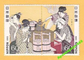 Історія та особистості История и личности ^/--/^ ЯПОНИЯ 1983 ЖИВОПИСЬ Искусство Театр Полная MNH** ^_^^^ 1983 — Мистецтво Театр Повна MNH** - фото фото фото
