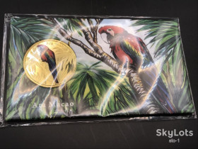 Австралія і Океанія Австралия и Океания ^/--/^ Попугай Красный Ара ARA MACAO BIRDS OF THE WORLD Isla San Felix 2021 one dollar 1 остров Сан Феликс ^_^^^ Червоний Ара ARA MACAO BIRDS OF THE WORLD Isla San Felix 2021 one dollar 1 острів Сан Фелікс - фото фото фото