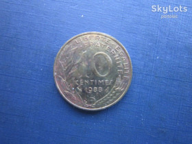 Франція Франция ^/--/^ Монета 10 сантимів Франція 1988 ^_^^^ Монета 10 сантимов Франция 1988 - фото фото фото
