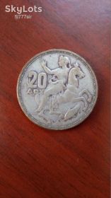 Греція Греция ^/--/^ 20 драхм 1960 года серебро Греция ^_^^^ 20 драхм 1960 року срібло Греція - фото фото фото