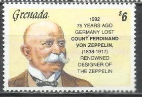 Південна Америка Южная Америка ^/--/^ Гренада 199 Фердинанд фон Цепелин транспорт дирижабль 6 дол. 1 /--/ м. ^_^^^ Гренада 199 Фердинанд фон Цепелін транспорт дирижабль 6 дол. 1 /--/ м. - фото фото фото