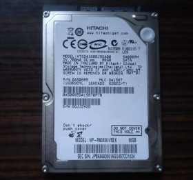 Жорсткі диски Жесткие диски ^/--/^ Жорсткий диск Hitachi 80 /--/ GB 2.5 SATA ^_^^^ Жесткий диск Hitachi 80 /--/ GB 2.5 SATA - фото фото фото