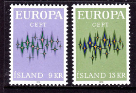 Малі Держави Європи Малые Государства Европы ^/--/^ Исландия 1972 г  MNH - EUROPA CEPT - ^_^^^ Ісландія 1972 MNH - EUROPA CEPT - фото фото фото