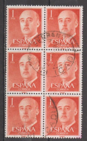 Іспанія Испания ^/--/^ Испания Іспанія 1955 стандарт Франко шестиблок ^_^^^ Испания 1955 стандарт Франко шестиблок - фото фото фото