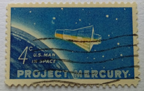 Північна Америка Северная Америка ^/--/^ США 1962 Проект Меркурий, гашеная (I) ^_^^^ США 1962 Проект Меркурій, гашена (I) - фото фото фото