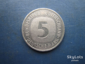 НДР, ФРН ГДР, ФРГ ^/--/^ Монета 5 марок Німеччина ФРН 1990 J ^_^^^ Монета 5 марок ФРГ 1990 J - фото фото фото