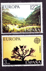 Іспанія Испания ^/--/^ Испания 1977 г MNH  - EUROPA CEPT - ландшафты , природа ^_^^^ Іспанія 1977 MNH - EUROPA CEPT - ландшафти, природа - фото фото фото