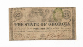 США США ^/--/^ КША США Конфедерация 25 центов 1863 Джорджия, Georgia оригинал. Редкость ^_^^^ Конфедерація 25 центів 1863 Джорджія, Georgia оригінал. Рідкісність - фото фото фото