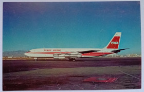 Іноземні Иностранные ^/--/^ Открытка Самолет Trans World Airlines Boeing 707-131 /--/ B ^_^^^ Літак Trans World Airlines Boeing 707-131 /--/ B - фото фото фото