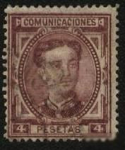 Іспанія Испания ^/--/^ Испания 1876 /--/ г. № 162 гашеная ^_^^^ Іспанія 1876 /--/ р. No 162 гашена - фото фото фото