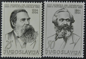 Інше Другое ^/--/^ Югославия 100-летие I Интернационала Карл Маркс Фридрих Энгельс 1964 ^_^^^ Югославія 100-річчя I Інтернаціоналу Карл Маркс Фрідріх Енгельс 1964 - фото фото фото