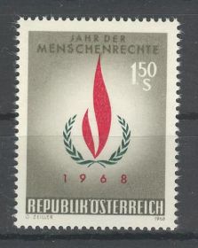 Австрія Австрия ^/--/^ Австрия 1968 год прав человека Mi 1272 MNH ^_^^^ 1968 рік прав людини Mi 1272 MNH - фото фото фото