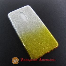 Чохли, бампера Чехлы, бампера ^/--/^ Meizu 15 чехол блестки двухцветный gold ^_^^^ Meizu 15 чохол блискавки двоколірний gold - фото фото фото