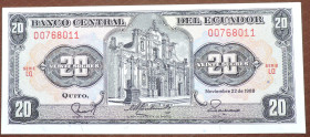 Еквадор Эквадор ^/--/^ Эквадор Еквадор 20 сукре 1988 Unc ^_^^^ Еквадор Еквадор 20 сукре 1988 Unc - фото фото фото