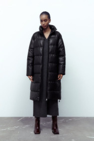 Пуховики Пуховики ^/--/^ Пуховик из искусственной кожи Zara. ^_^^^ Пуховик зі штучної шкіри Zara. - фото фото фото