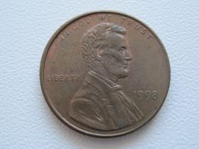 Обігові Обиходные ^/--/^ США 1 цент 1998 года 21566 ^_^^^ США 1 цент 1998 року 21566 - фото фото фото
