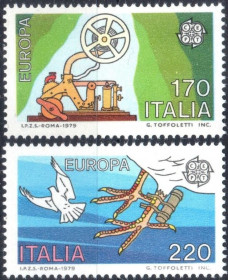 Інше Другое ^/--/^ Италия Почта и телекоммуникации Европа СЕПТ 1979 ^_^^^ Італія Пошта і телекомунікації Європа СЕПТ 1979 - фото фото фото