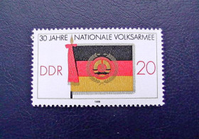 НДР, ФРН ГДР, ФРГ ^/--/^ Поштова марка Німеччина НДР &amp;quot;  30-річчя Національної народної Армії &amp;quot; 1986 рік ** ^_^^^ Почтовая марка Германия ГДР &amp;quot; 30-летие Национальной народной Армии &amp;quot; 1986 год ** - фото фото фото