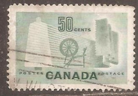 Північна Америка Северная Америка ^/--/^ Канада 1953 Sc.334 used Легкая промышленность ^_^^^ Канада 1953 Sc.334 used Легка промисловість - фото фото фото