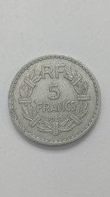 Інше Другое ^/--/^ Франция. 5 франков. 1945. ^_^^^ Франція. 5 франків. 1945. - фото фото фото