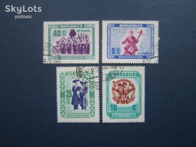 Монголія Монголия ^/--/^ 4 марки повна серія Монголія 1959 дитинство піонерія музика етнос спорт гаш ^_^^^ 4 марки полная серия Монголия 1959 детство пионерия музыка этнос спорт гаш - фото фото фото