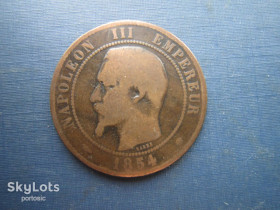 Франція Франция ^/--/^ Монета 10 сантимов Франция 1854 МА Марсель реже ^_^^^ Монета 10 сантимів Франція 1854 МА Марсель рідше - фото фото фото