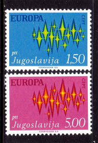 Балканський півострів Балканский полуостров ^/--/^ Югославия  1972 г  MNH - EUROPA CEPT ^_^^^ Югославія 1972 MNH - EUROPA CEPT - фото фото фото