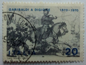 Італія, Ватикан Италия, Ватикан ^/--/^ Италия 1970 Гарибальди, 20 /--/ L, гашеная ^_^^^ Італія 1970 Гарібальді, 20 /--/ L, гашена - фото фото фото