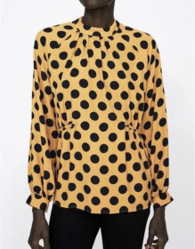 Блузки, сорочки Блузки, рубашки ^/--/^ Стильна блузка zara в горошок      (розмір xs) ^_^^^ Стильная блузка zara в горошек (размер xs) - фото фото фото