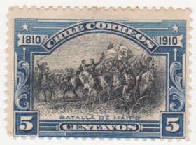 Південна Америка Южная Америка ^/--/^ ЧИЛИ 1910 г.№ 76 * ^_^^^ ЧИЛИ 1910 р. No 76* - фото фото фото