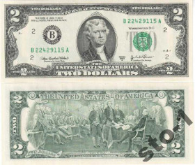 США США ^/--/^ США 2 ДОЛЛАРА 2 $ 2 бакса ціна вказана за одну купюру ^_^^^ США 2 Доллара 2 $2 бакса цена указана за одну купюру - фото фото фото