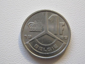 Бельгія Бельгия ^/--/^ Бельгия 1 франк 1989 года BELGI 33040 ^_^^^ Бельгія 1 франк 1989 BELGI 33040 - фото фото фото