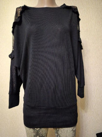 Кофти Кофты ^/--/^ Красивая женская удлиненная кофта, туника с кружевом Izabel London ^_^^^ Красива жіноча подовжена кофта, туніка з мережевим Izabel London - фото фото фото