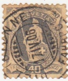 Швейцарія Швейцария ^/--/^ Швейцария 1882 /--/ г. № 60 гашеная ^_^^^ Швейцарія 1882 р. No 60 гашена - фото фото фото