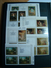 СРСР - СССР - ^/--/^ СССР, Михель  (2009), 5452-5456, блок 177, Шедевры Государственного Эрмитажа. Французская живопись. ^_^^^ СРСР, Міхель (2009), 5452-5456, блок 177, Шедеври Державного Ермітажу. Французький живопис. - фото фото фото